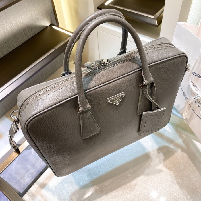 Saffiano Leather Briefcase“36*28*6.5CM”-0061=