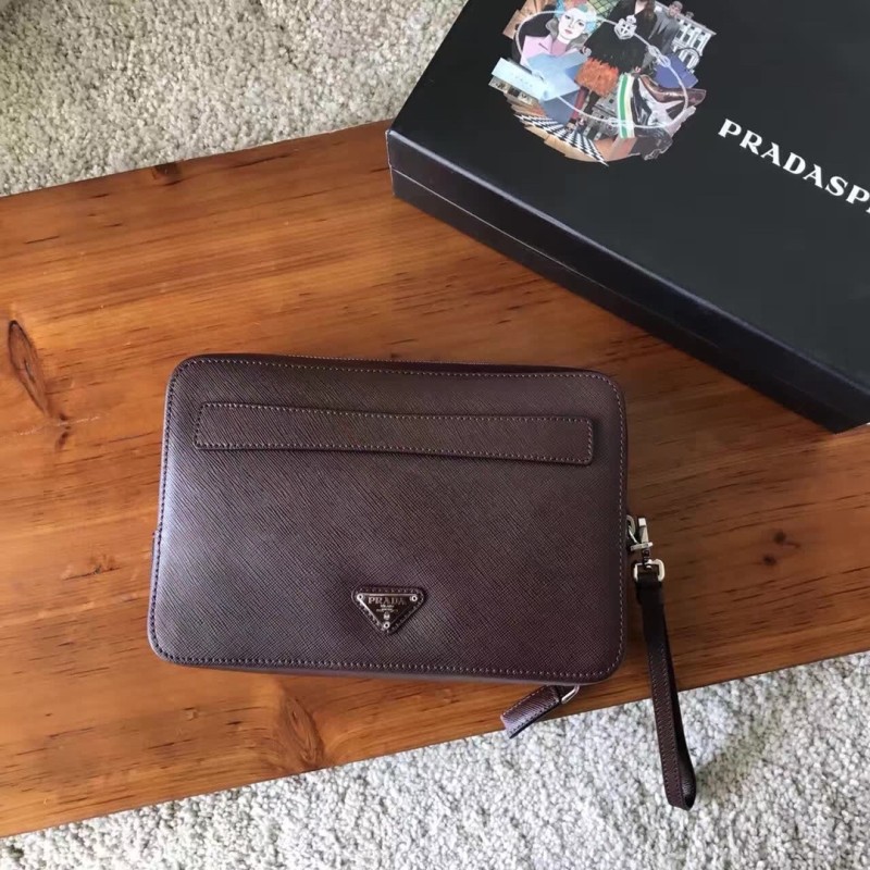 Saffiano Travel Zip Pouch“23.5*15.5*6CM”-059=