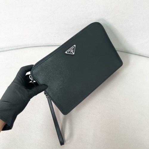 Saffiano leather pouch“26.5*17*5CM”-058=