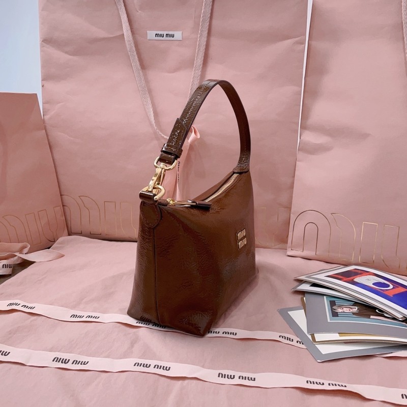 Palisander Naplak Patent Leather Pouch“25.5*19*14*10CM”-046=