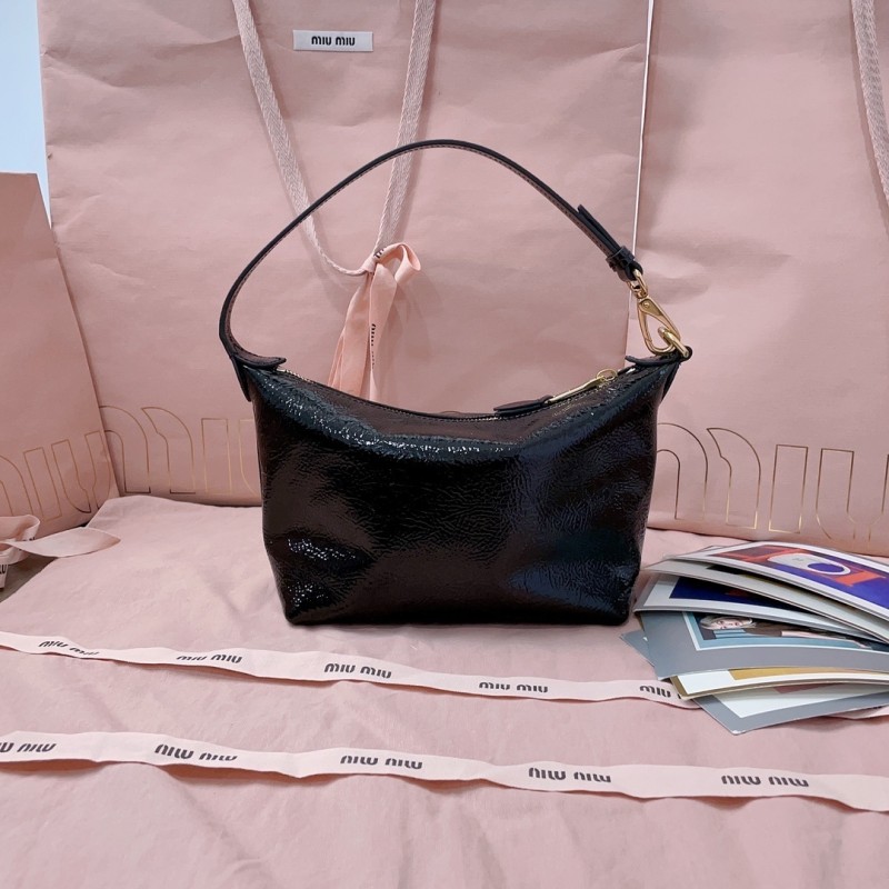 Palisander Naplak Patent Leather Pouch“25.5*19*14*10CM”-046=