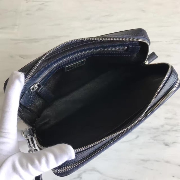 Saffiano Travel Zip Pouch“23.5*15.5*6CM”-059=