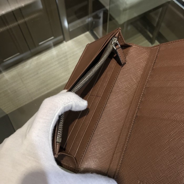Saffiano Leather Wallet“19*9.5CM”-054=