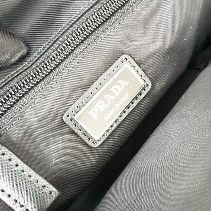 Re-Nylon And Saffiano Leather Backpack“27*20*8CM”-078=
