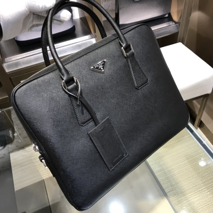 Saffiano Leather Briefcase“36*28*4CM”-0051=