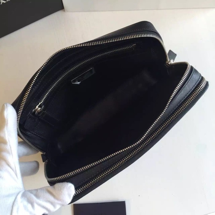 Saffiano Travel Zip Pouch“23.5*15.5*6CM”-059=