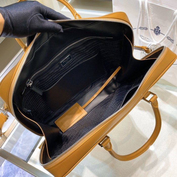Saffiano Leather Briefcase“36*28*6.5CM”-0061=