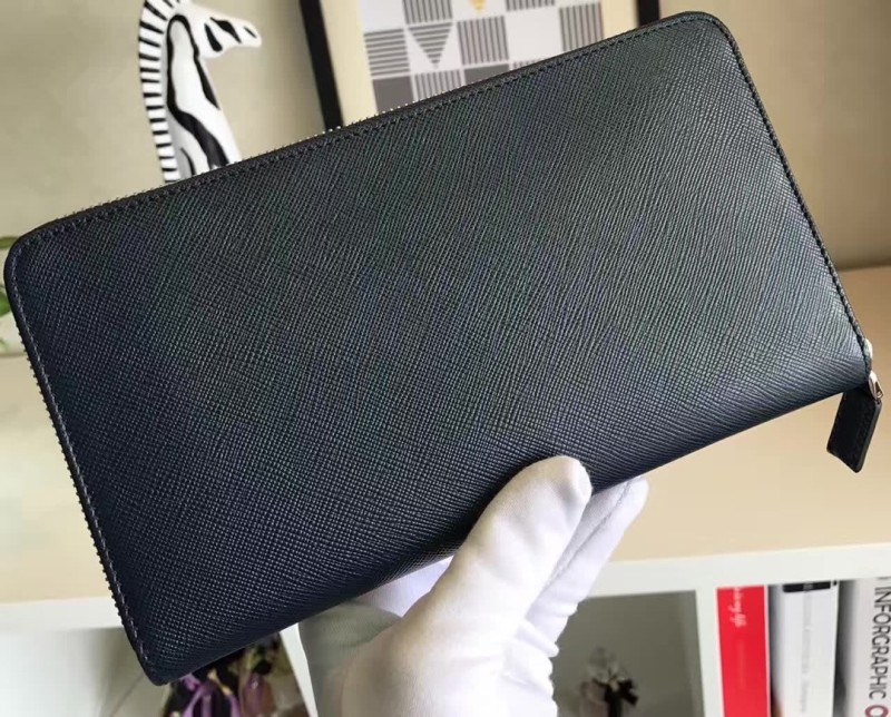 Saffiano Stripe Leather Wallet“21*11CM”-055=
