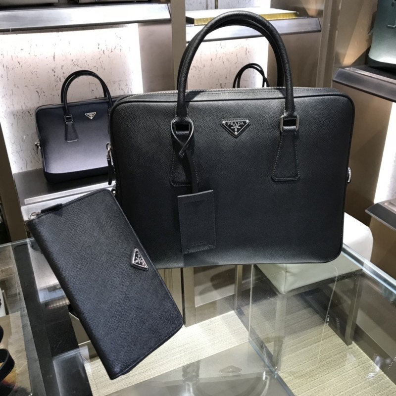 Saffiano Leather Briefcase“36*28*4CM”-0051=