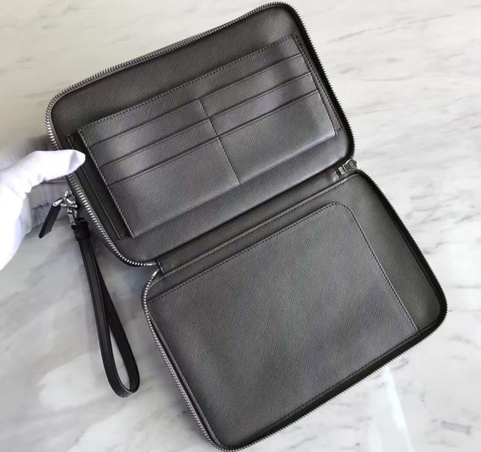 Saffiano Travel Zip Pouch“23.5*15.5*6CM”-059=