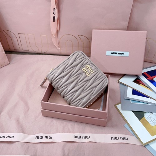 Small Matelassé Nappa Leather Wallet“10*10CM”-053=