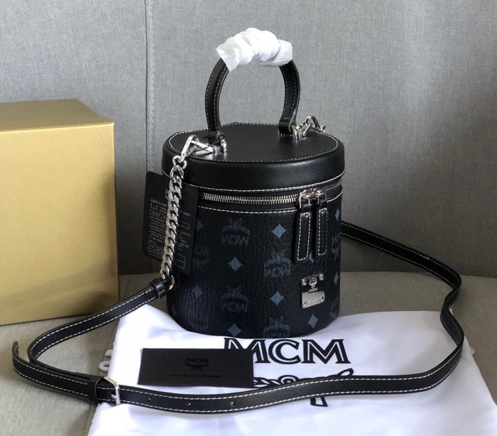 Cylinder Crossbody in Visetos 176 Bag“16*16*14CM”-062=