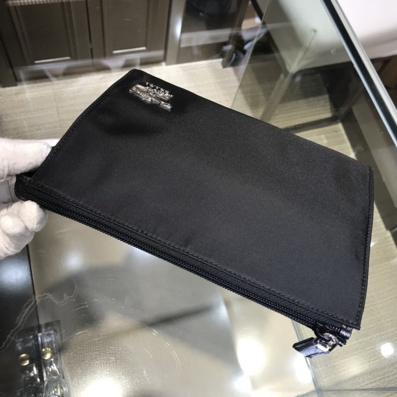 Re-Nylon and Saffiano leather pouch“23*16*7CM”-005=