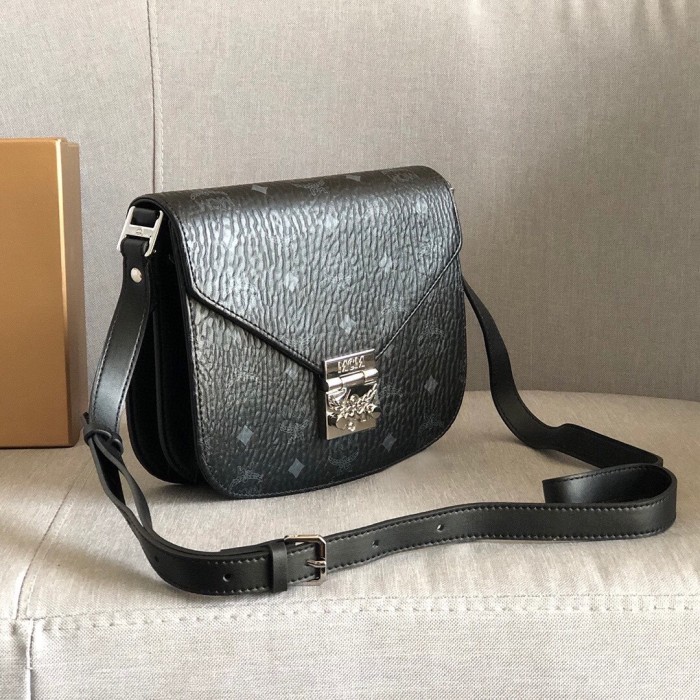 Cognac Visetos Coated Canvas and Leather Patricia Crossbody Ba“21*19*8CM”-062=