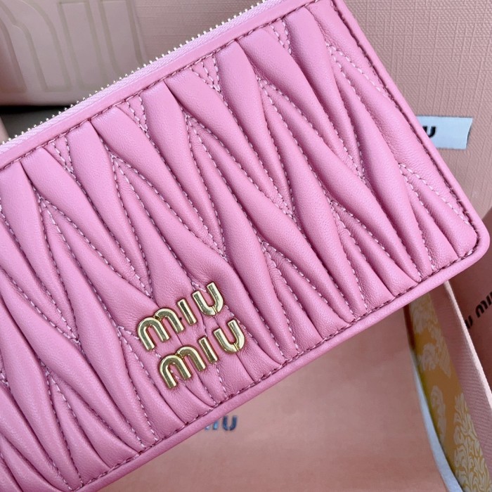 Matelassé Nappa Leather Wallet“15*8CM”-072=
