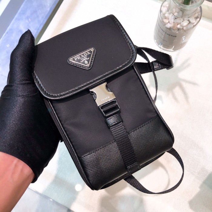 Re-Nylon And Leather Smartphone Case“19*12*2.5CM”-054=