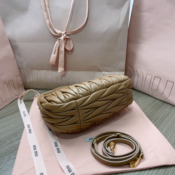 Wander Matelassé Nappa Lleather Hobo Bag“23*13*7CM”-059=