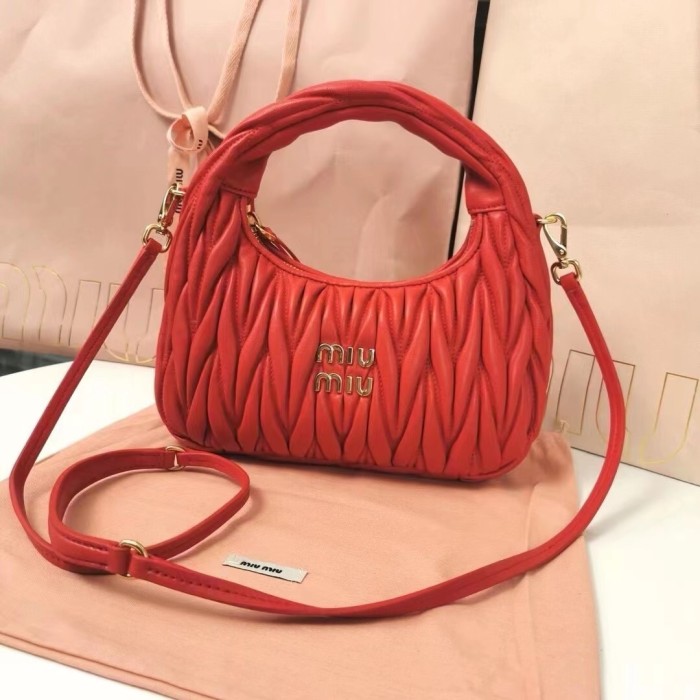 Wander Matelassé Nappa Lleather Hobo Bag“23*13*7CM”-059=
