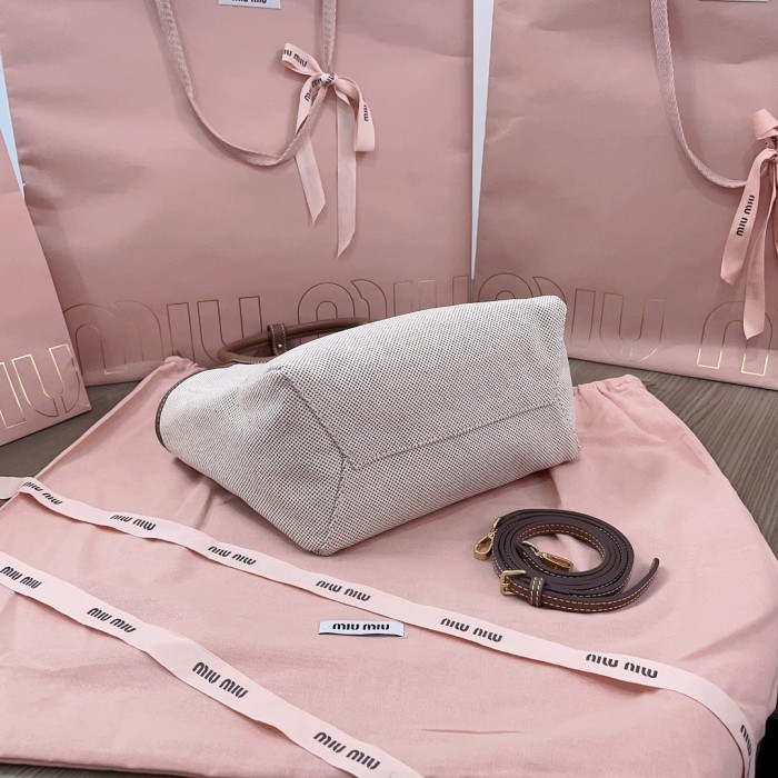 IVY Canvas And Leather Bag“22*14*11CM”-057=