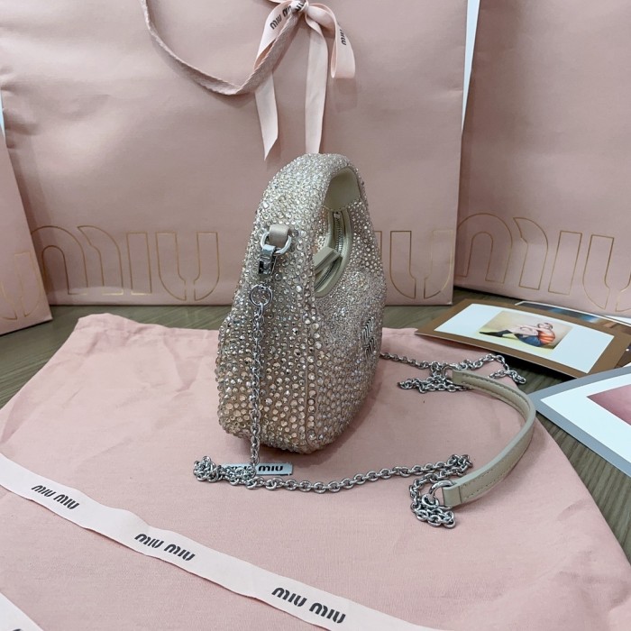 Wander Crystal-Embellished Shoulder Bag“17*10*6CM”-088=