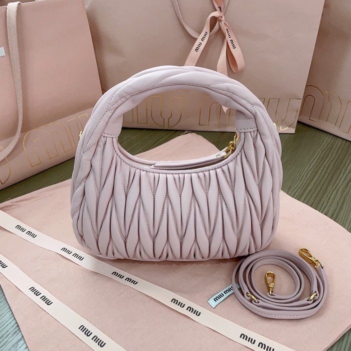 Wander Matelassé Nappa Lleather Hobo Bag“23*13*7CM”-059=