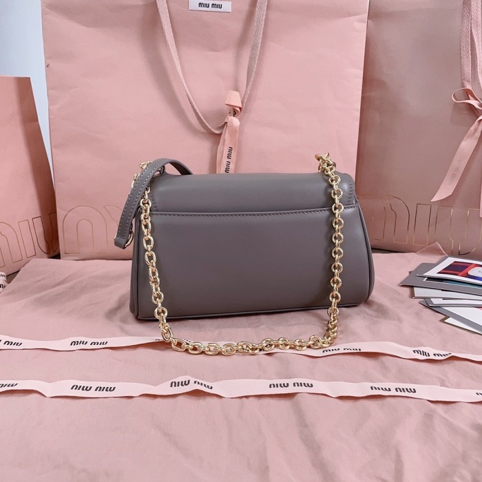 Nappa Leather Shoulder Bag“24*13.5*9CM”-0501=