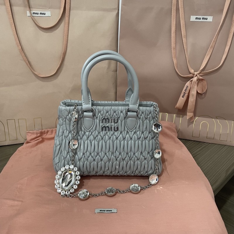 Matelassé Nappa Leather Handle Bag“20*16*11CM”-0501=