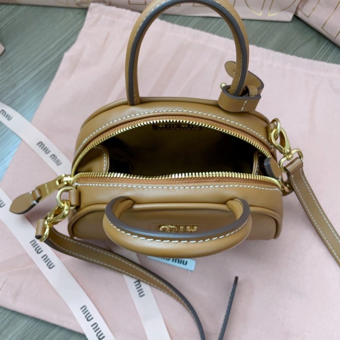 Leather Top-Handle Bag“18*11.5*8CM”-057=