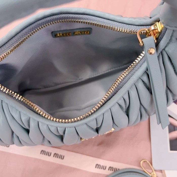Wander Matelassé Nappa Lleather Hobo Bag“23*13*7CM”-059=