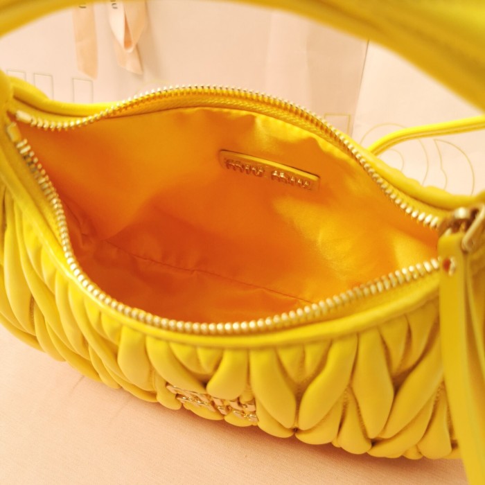 Wander Matelassé Nappa Lleather Hobo Bag“23*13*7CM”-059=
