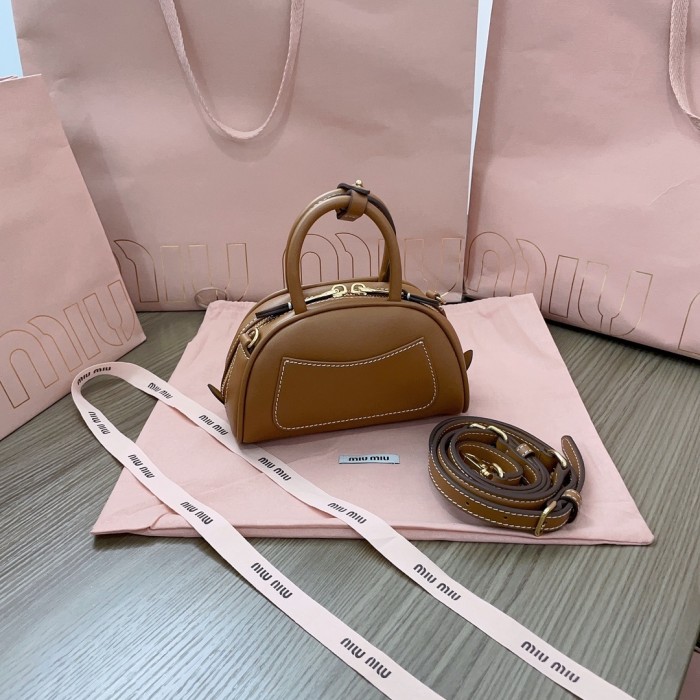 Leather Top-Handle Bag“18*11.5*8CM”-057=