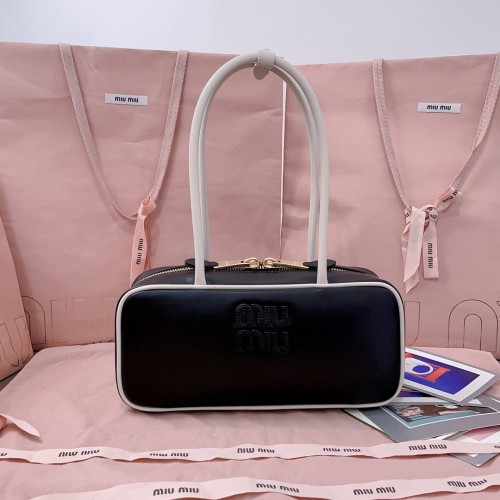 Beau Leather Top-Handle Bag“28*12*9CM”-089=