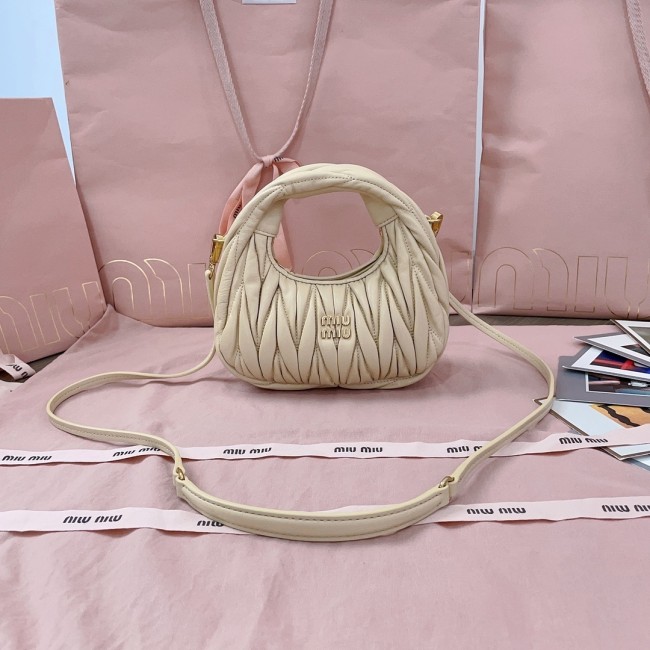 Wander Matelassé Nappa Lleather Hobo Bag“18*10*6CM”-058=