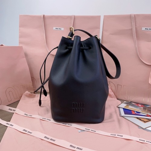 Leather Bucket Bag“29*23*17CM”-049=