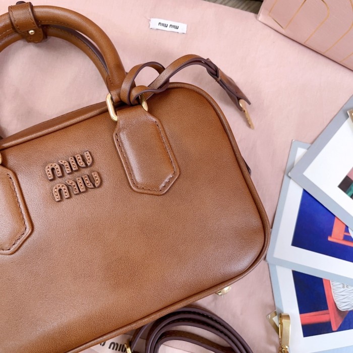 Arcadie Leather Bag“19*13*6CM”-069=