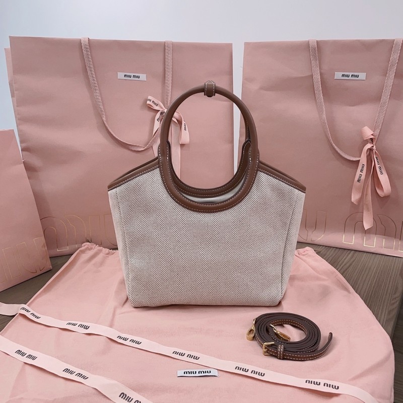 IVY Canvas And Leather Bag“22*14*11CM”-057=