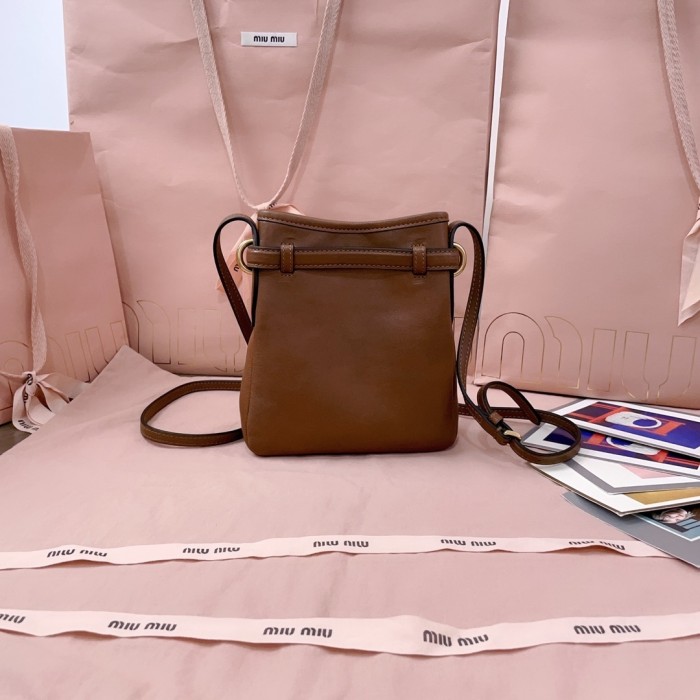 Nappa Leather Bag“18*17*4.5CM”-086=