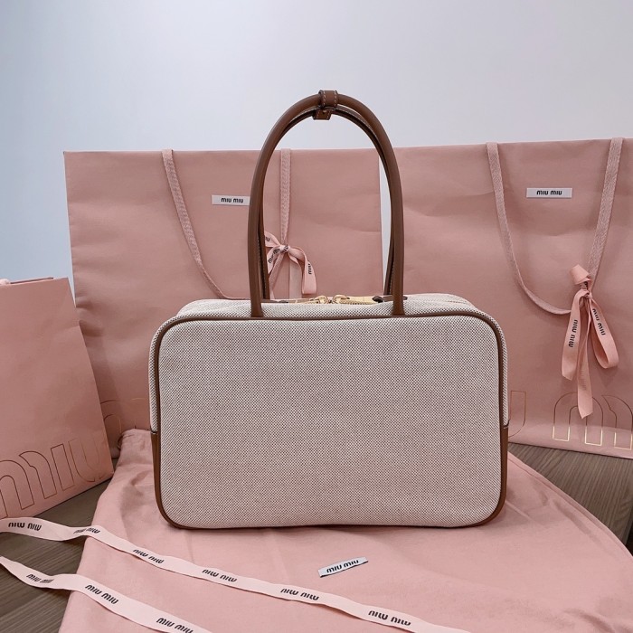 Beau Canvas And Leather Bag“34*23*12CM”-0301=