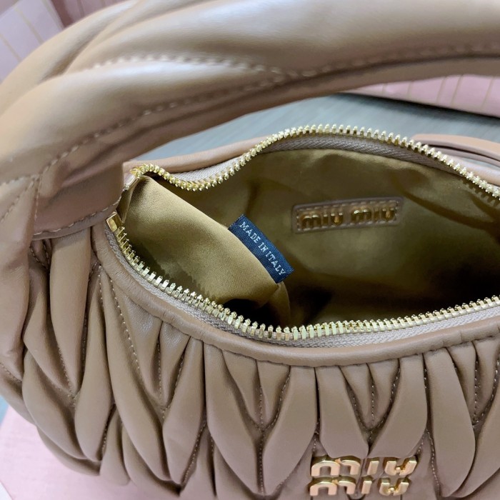 Wander Matelassé Nappa Lleather Hobo Bag“23*13*7CM”-059=