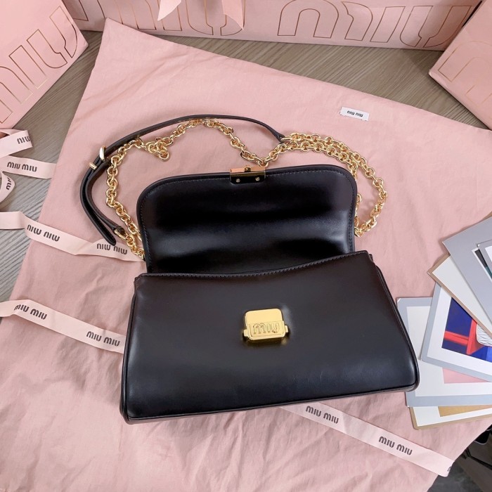 Nappa Leather Shoulder Bag“24*13.5*9CM”-0501=
