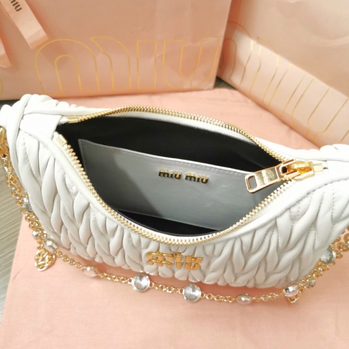 Matelassé Nappa Leather Shoulder Bag“21*16.5*5.5CM”-089=