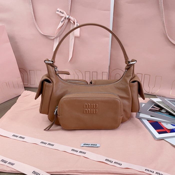 Nappa Leather Pocket Bag“21*12*6CM”-0301=