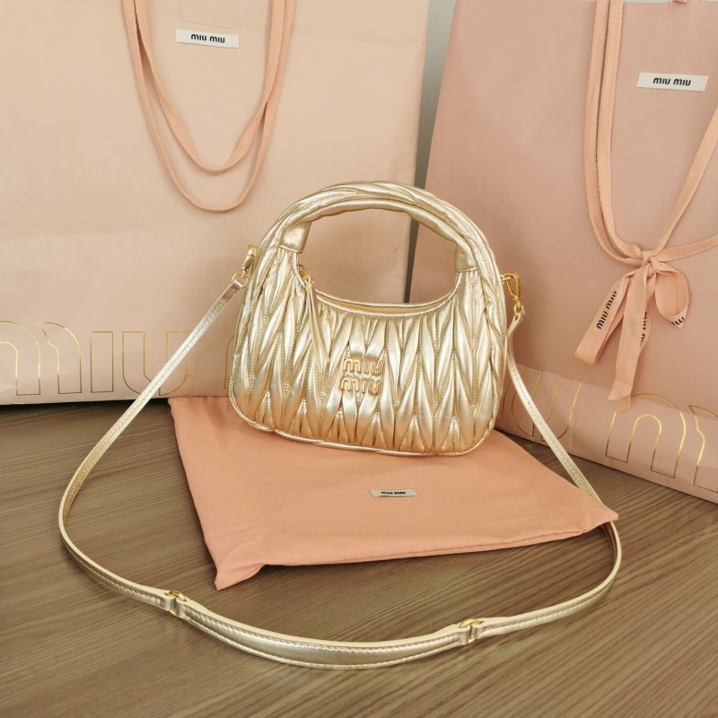 Wander Matelassé Nappa Lleather Hobo Bag“23*13*7CM”-059=