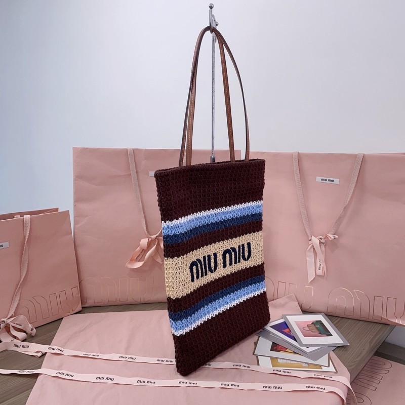 Raffia-Effect Woven Tote Bag“38*30CM”-056=