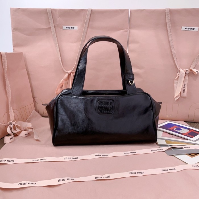Leather Top-Handle Bag“28*15*13CM”-068=