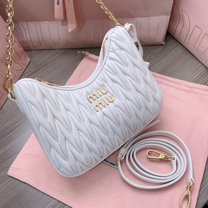 Matelassé Nappa Leather Shoulder Bag“21*16.5*5.5CM”-089=