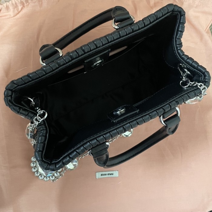 Matelassé Nappa Leather Handle Bag“20*16*11CM”-0501=