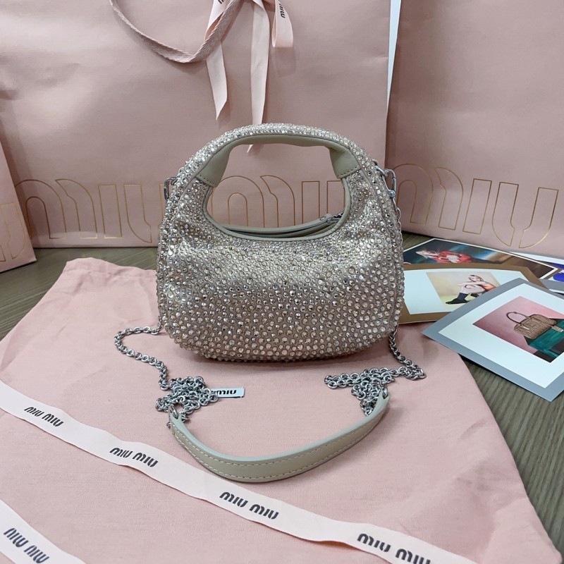 Wander Crystal-Embellished Shoulder Bag“17*10*6CM”-088=