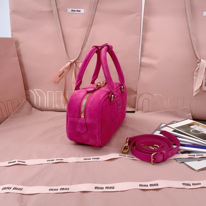 Arcadie Padded Suede Top-Handle Bag“22*10.5*7.5CM”-068=