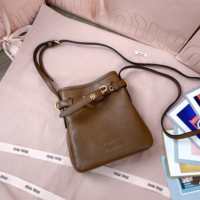 Nappa Leather Bag“18*17*4.5CM”-086=